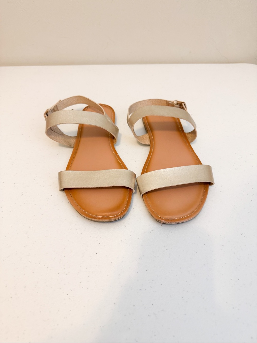 Old Navy Gold Strappy Flat Sandals